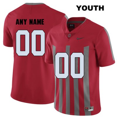 Youth NCAA Ohio State Buckeyes Custom #00 College Stitched Elite Authentic Nike Red Football Jersey ZZ20K41WP